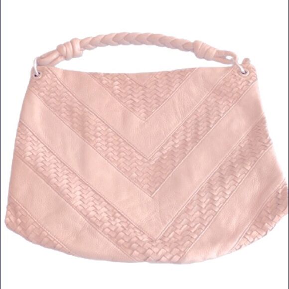 Christopher Kon Large Leather Woven Hobo Bag - Boho Chic, Spacious & Elegant - Picture 2 of 11